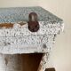 Console murale brutaliste en bois peint 1970