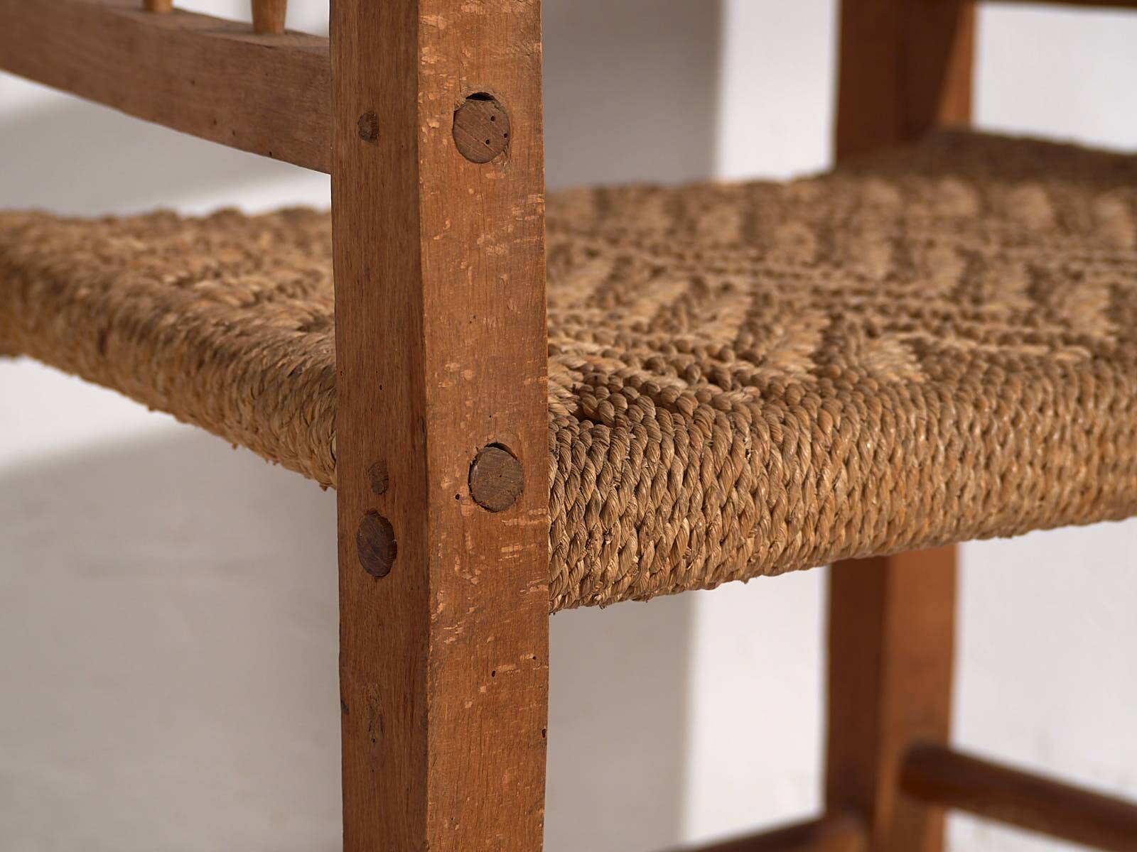 Antique solid wood armchair (c.1940) #4