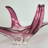 XXL 70s Murano bowl Murano glass purple white fruit bowl design