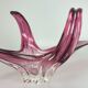 Bol murano verre violet blanc bol de fruits design