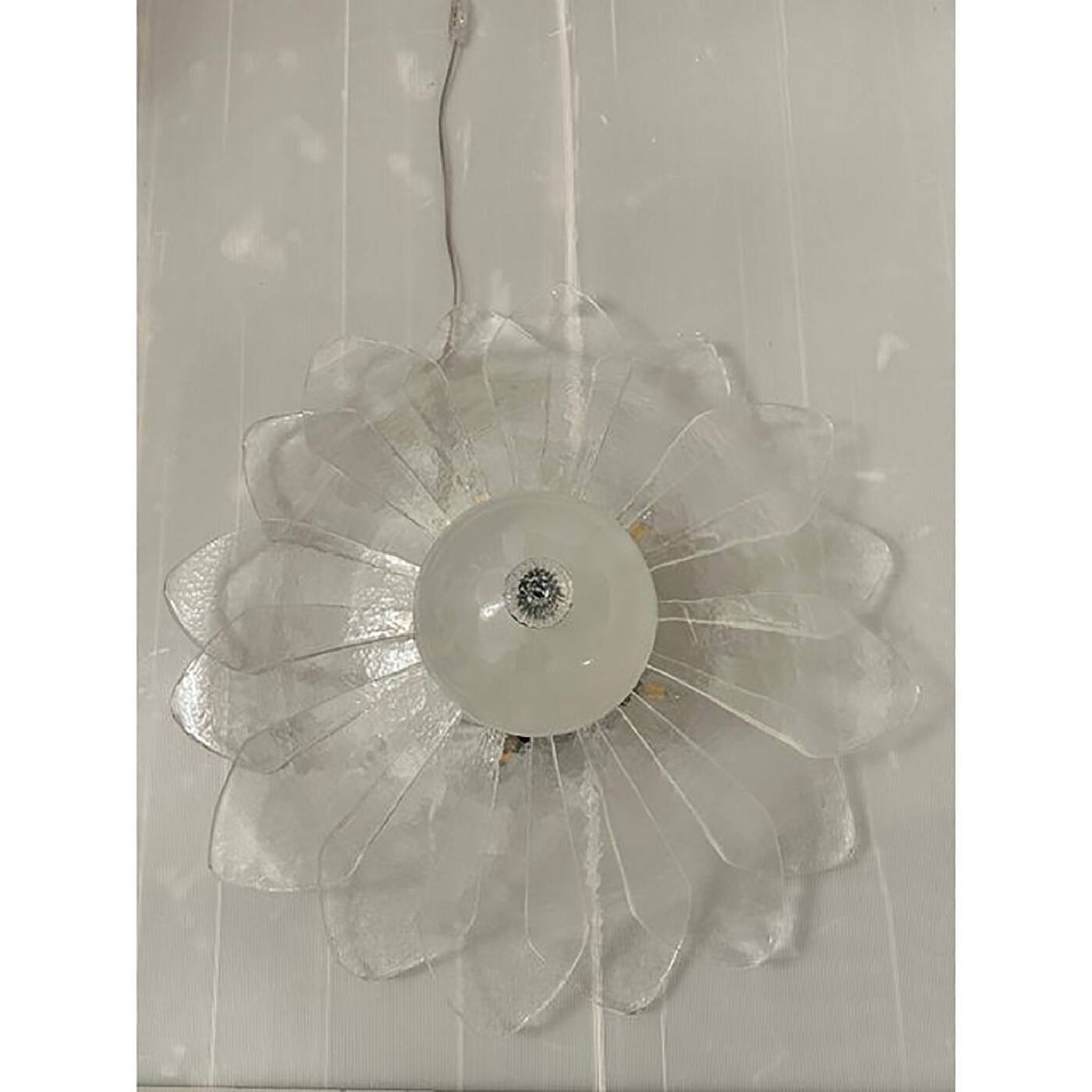 Lot of 2 Murano Style Glass Sputnik Chandelier Flush Mount, Mazzega Zuccher