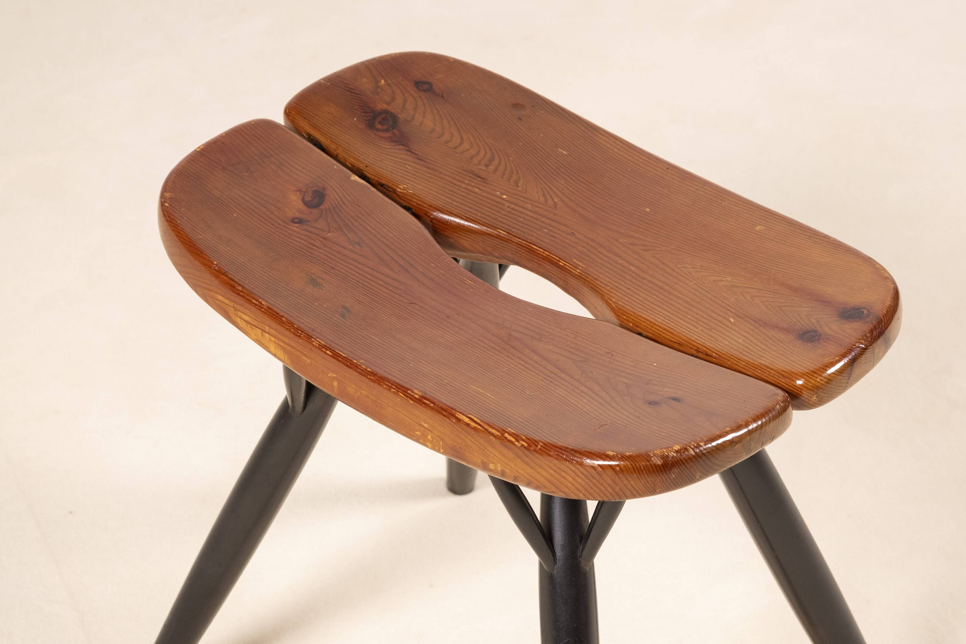 Early Pirkka Stool by Ilmari Tapiovaara for Laukaan Puu, 1950s