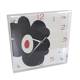 Vintage wall clock -- Wood and glass - 80s-90s