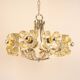 Large chrome glass and crystal pendant by Sische, Germany, 1970s.