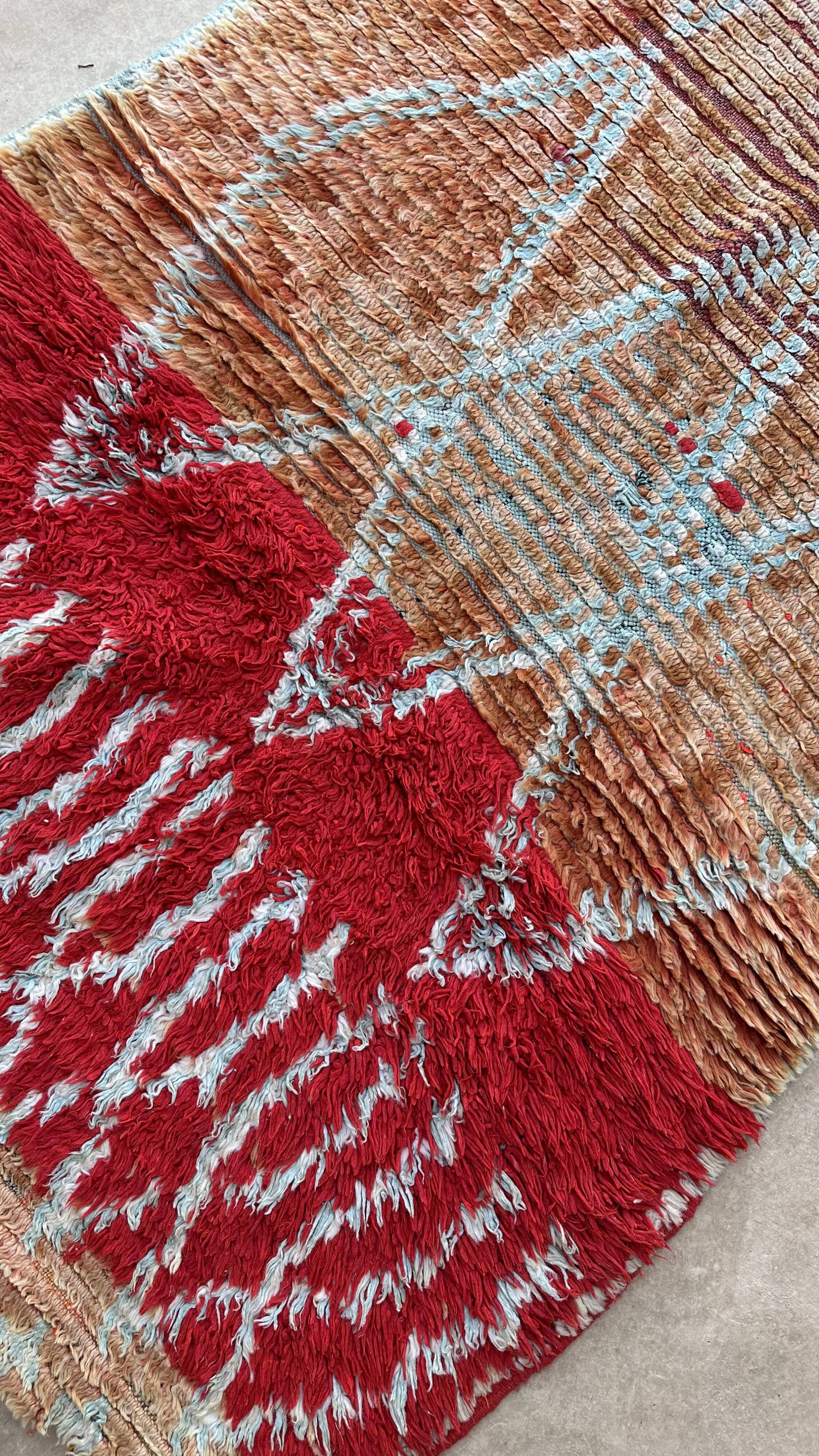 Colorful Boujad Moroccan rug - 98 x 300 cm