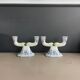 Pair of Gien earthenware candlesticks - lamp bases - Ref 1170
