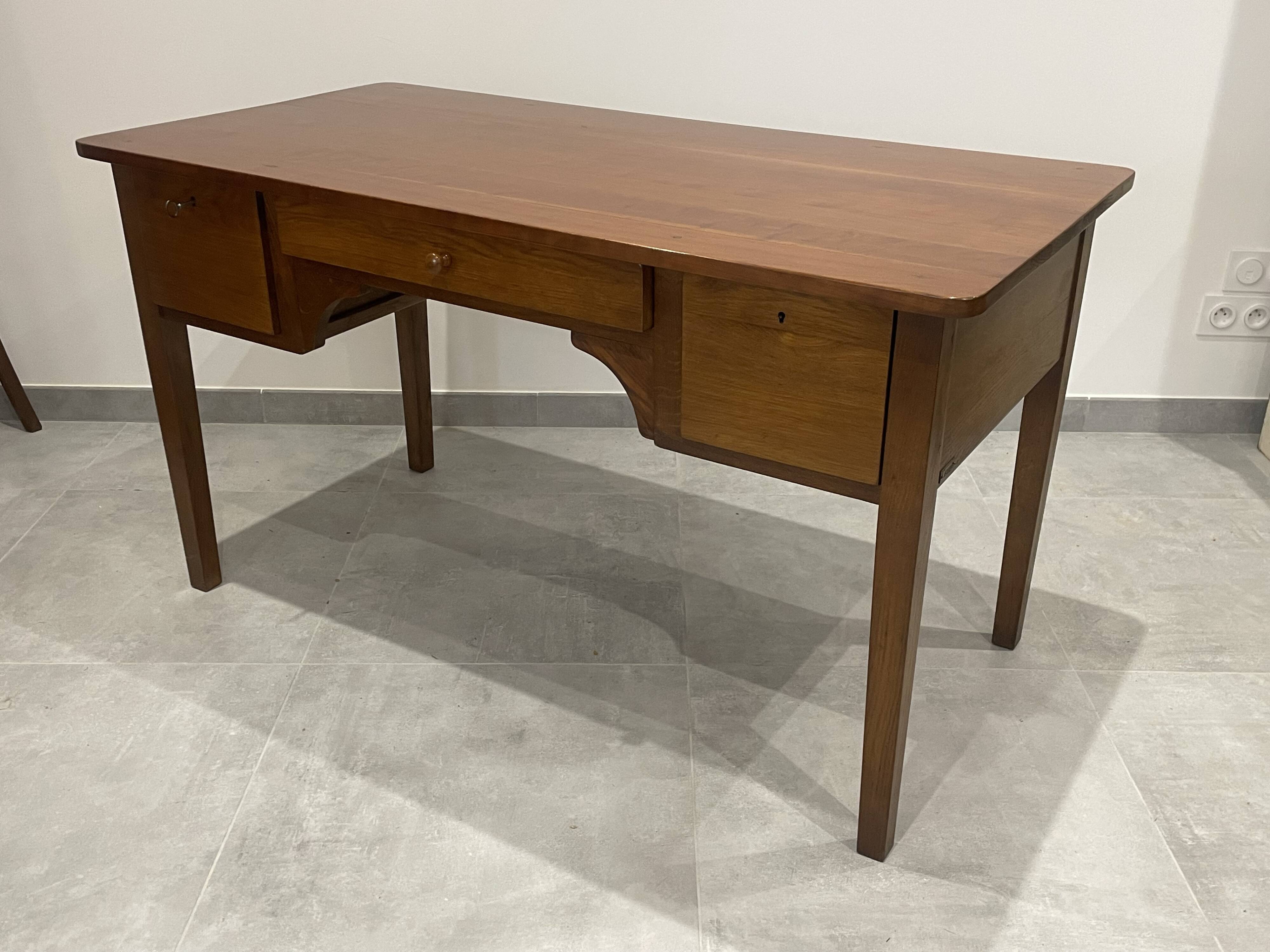 Beautiful natural wood desk from Chez Grange