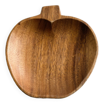 Empty wooden apple pocket.