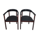 Paire de fauteuils scandinave en teck et cuir