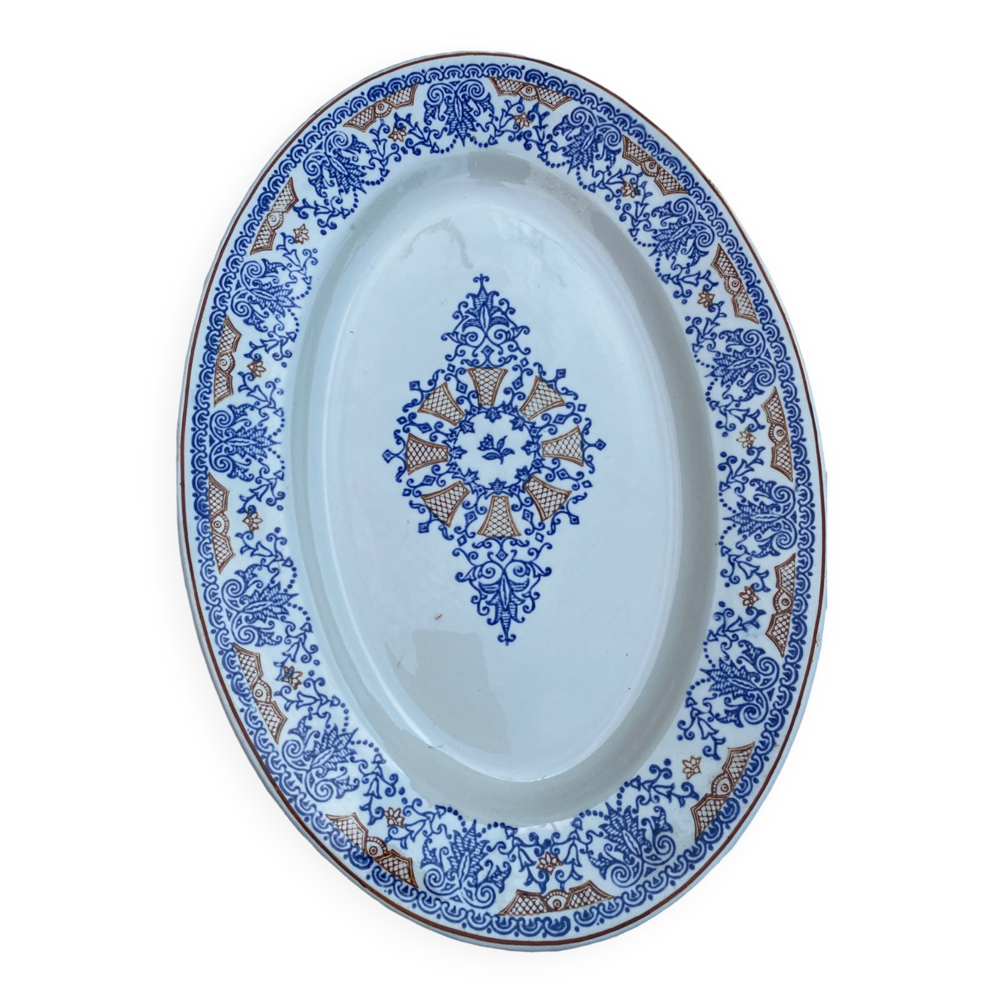 Longwy oval dish