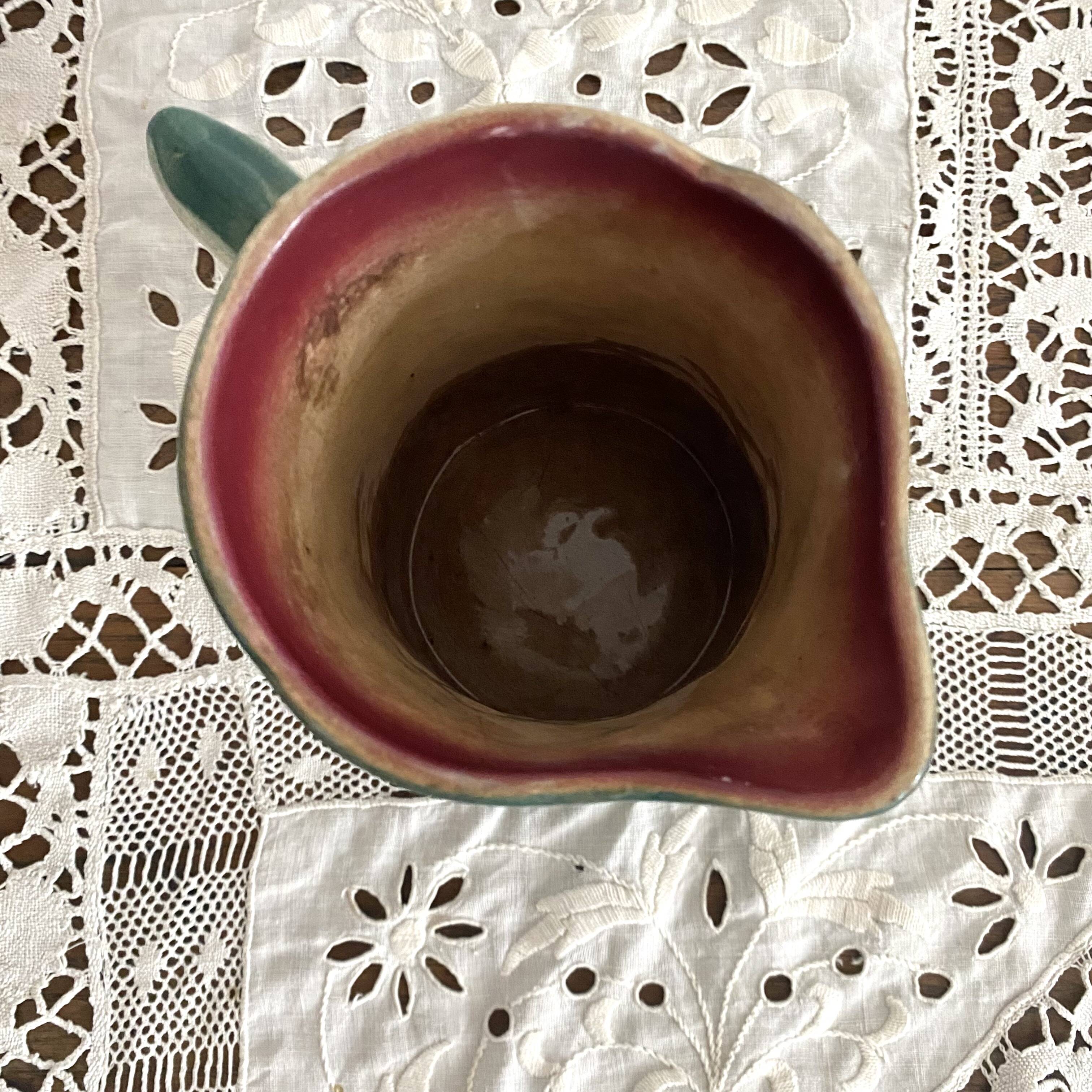 Castres earthenware slip pitcher, late 19th century