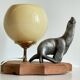 Lampe Art déco Otarie verre soufflé