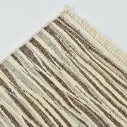 Beige Brown Ethnic Vintage Kilim Rug, 242x311Cm