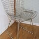 4 chaises Bertoia chromées avec galette