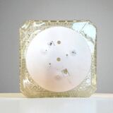 Square glass flush mount light ceiling or wall