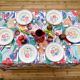 Lot 6 hollow flower plates model "Rustic" Sarreguemines