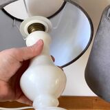 Pair of Vintage Alabaster Stone Lamps