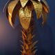 Hollywood Regency Palm Tree Lamp Trio – Hammered Gold Metal