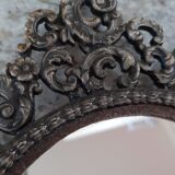 Vintage metal wall mirror 11x22cm