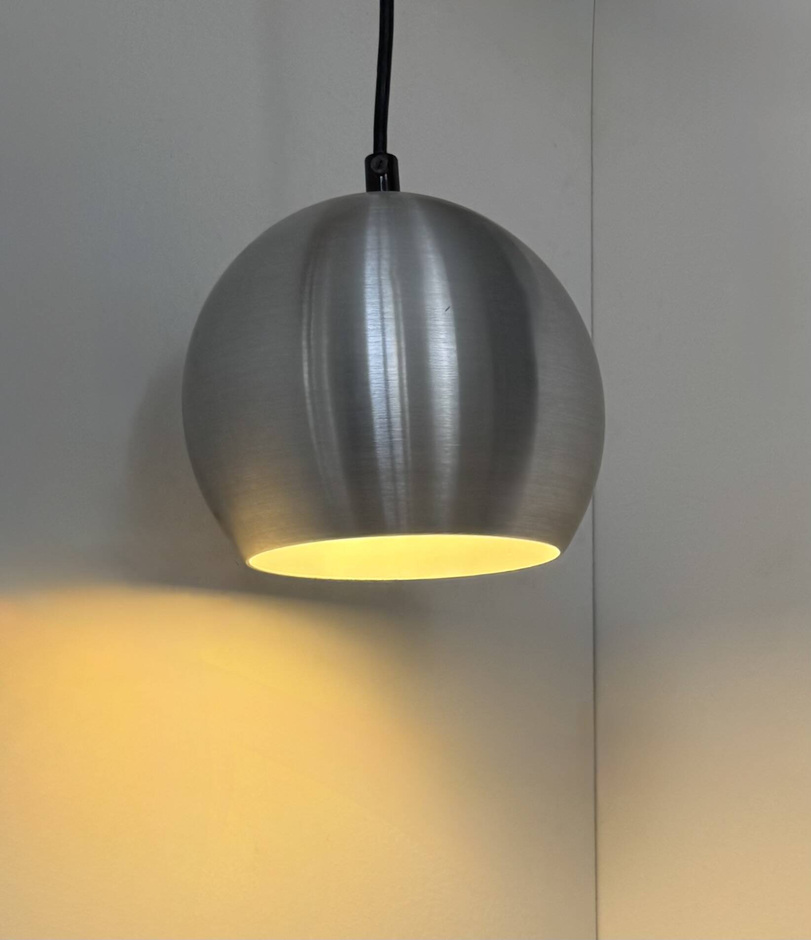 Vintage brushed aluminium suspension, France, 1970.