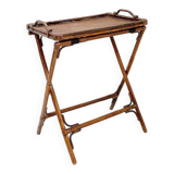 Mid-century colonial style bamboo folding table