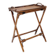 Mid-century colonial style bamboo folding table