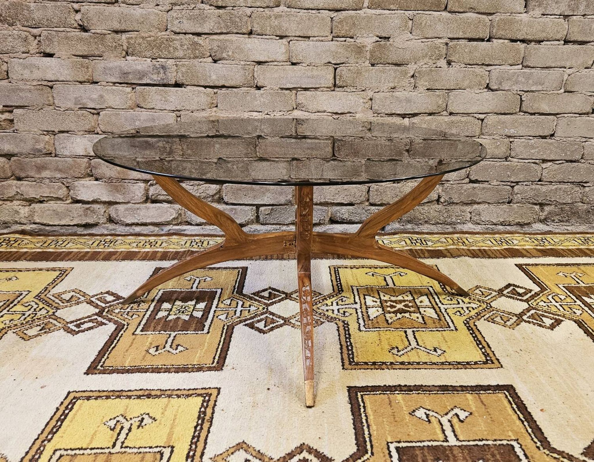 1960s vintage spider leg coffee table
