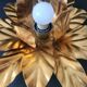 Hollywood Regency Florentine Flower-Shaped Gilt Flush Mount Hans Kögl Italy