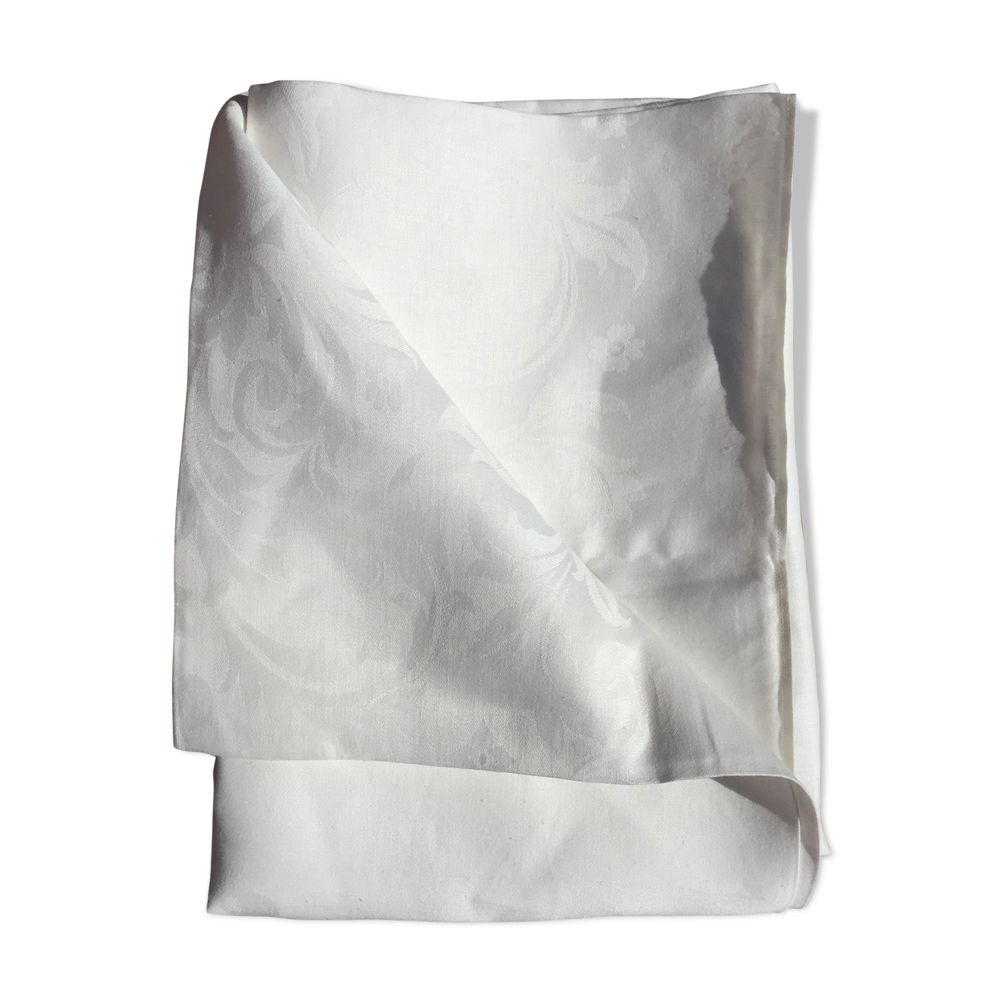 Old linen tablecloth