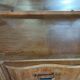 1950s two-body buffet, oak veneer, tapered legs.