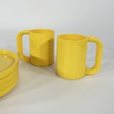 Yellow Dinnerware Set by Massimo Vignelli for Heller, 1970