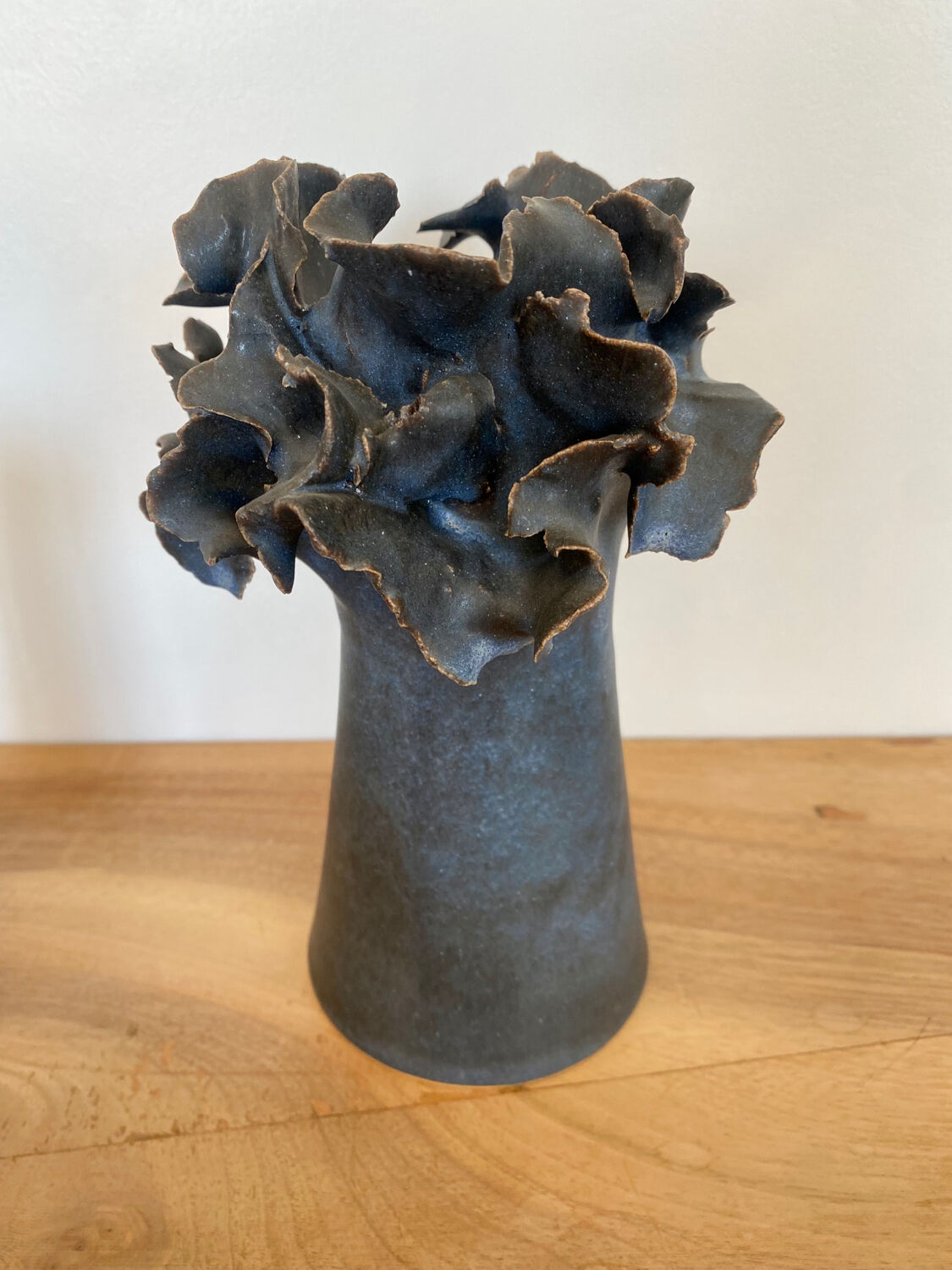 Blue contemporary ceramic vase