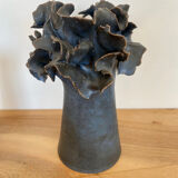 Vase céramique contemporaine bleu