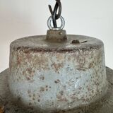 Green Enamel and Cast Iron Industrial Pendant Light, 1960s
