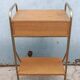 Table chevet vintage métal bois