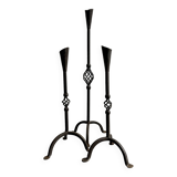 Ensemble de 3 bougeoirs en fer forgé