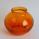 Vase boule en verre travaillé à la main d'Hysteria France années 80