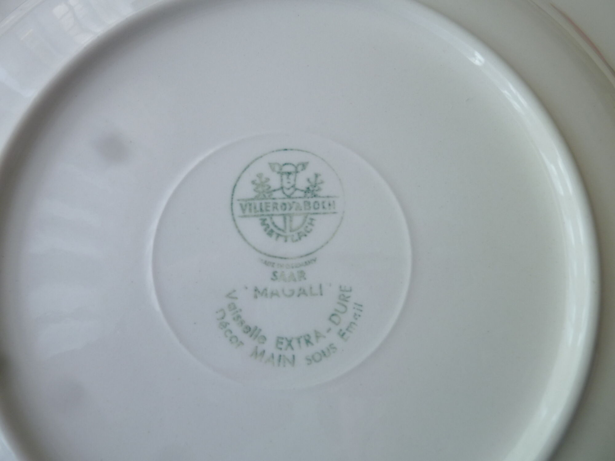 Set of 10 Dessert Plates in Faïence Villeroy Boch Model Magali