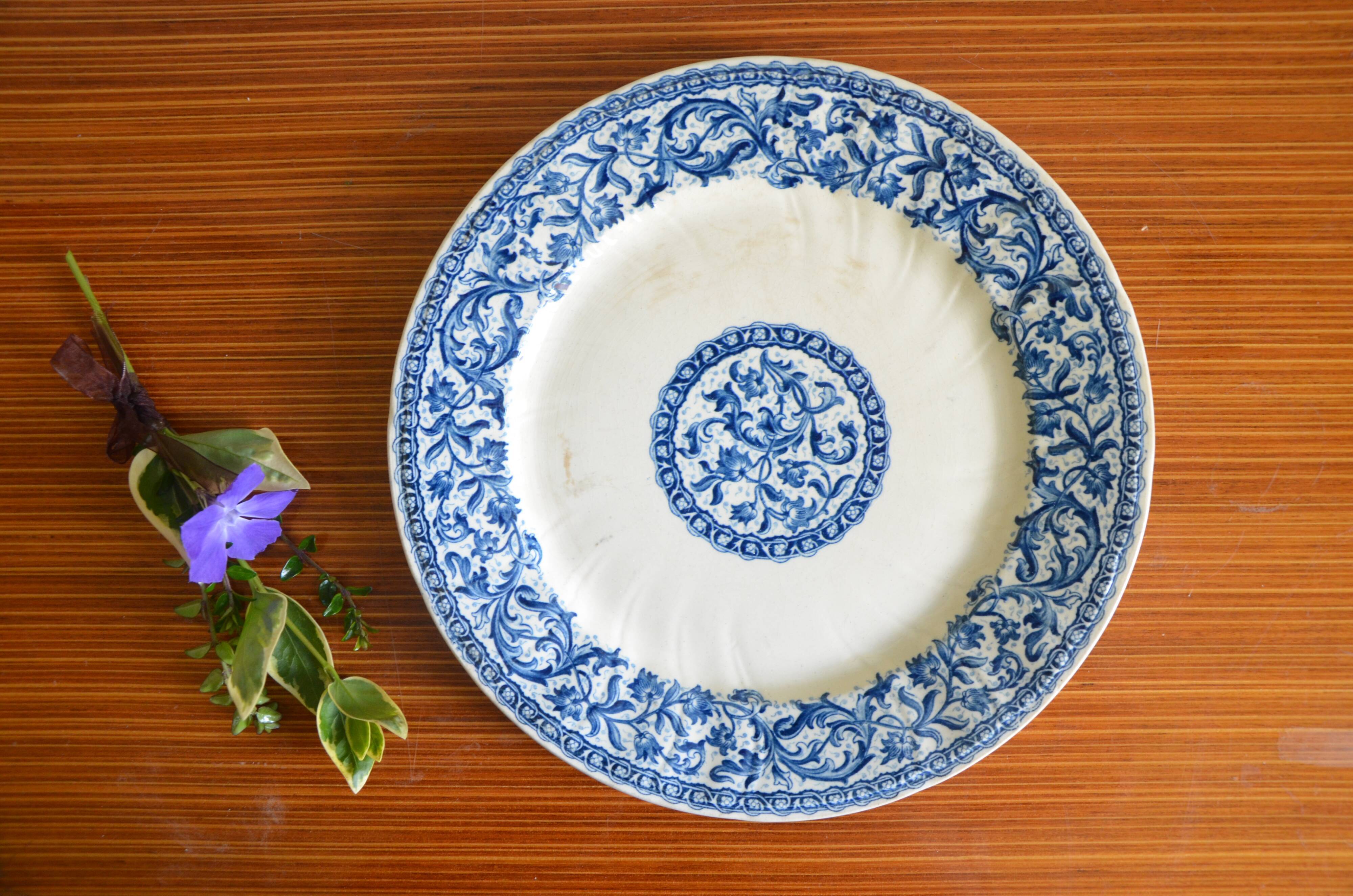 Plate from the Gien factory in iron earth