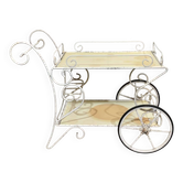 1980s metal wheeled dessert trolley