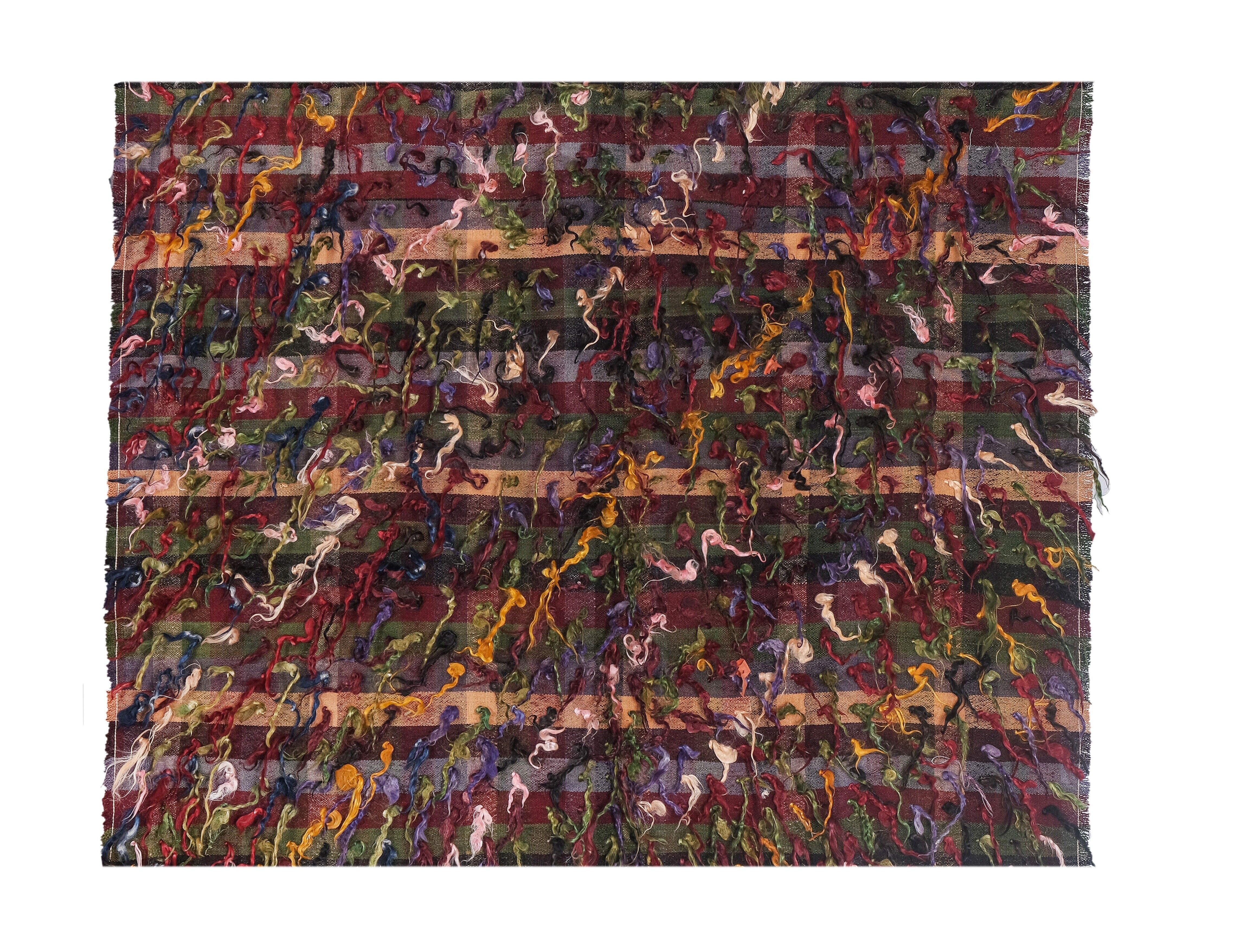 Vintage Turkish rug from Oushak, hand-woven 121x148 cm