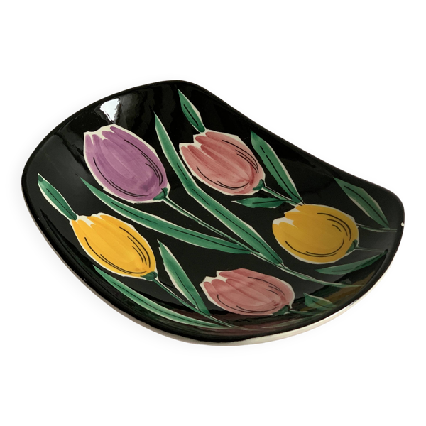 plat céramique tulipe