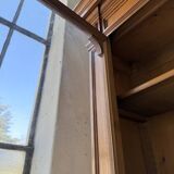 Old XL Napoleonic oak glass bookcase, 19th century
