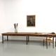 Farm table of 4 metres in solid pine, around 1900.