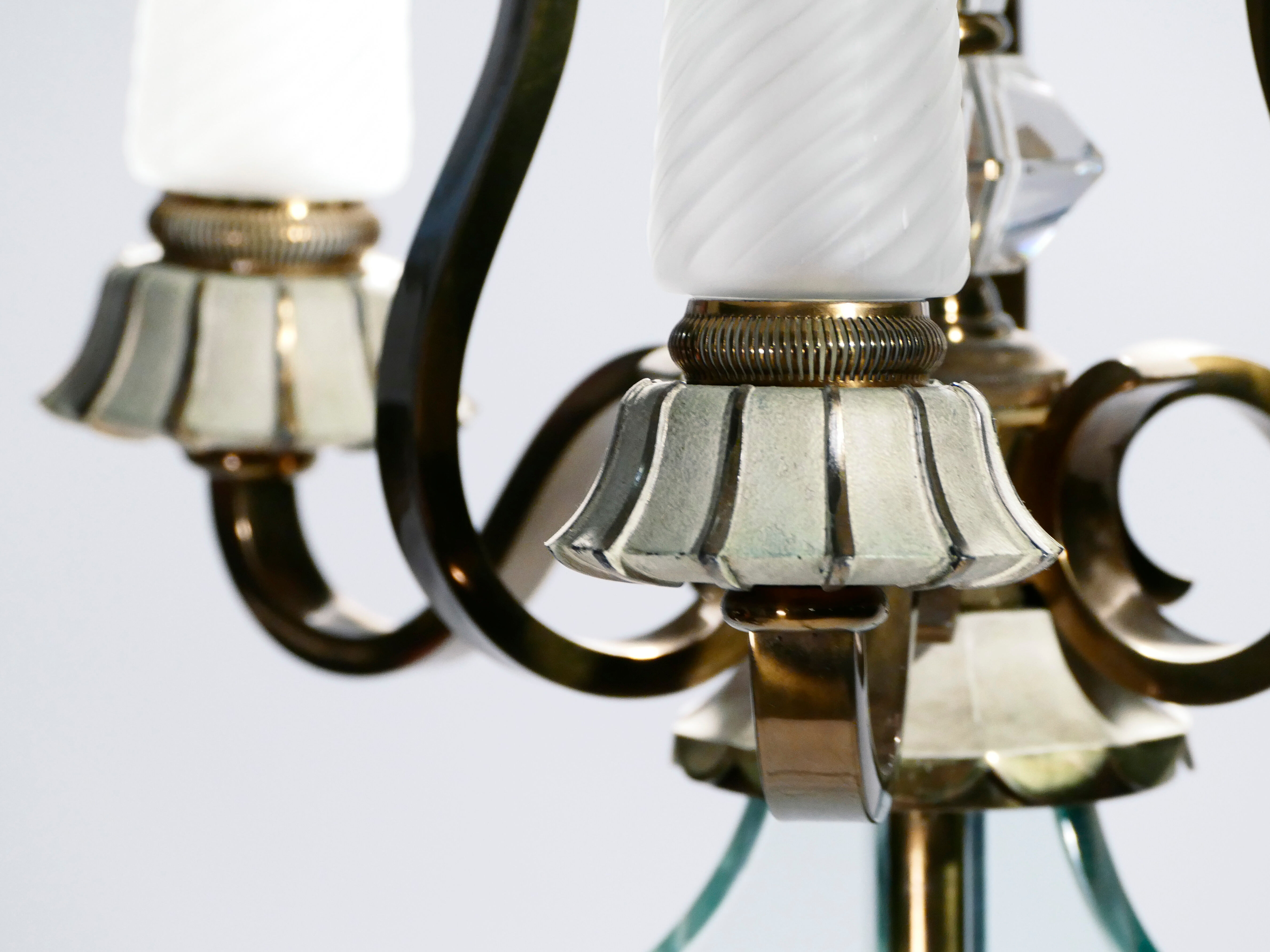 Floor lamp in bronze and crystal Sabino 1930
