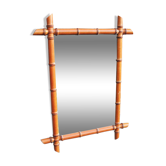 Old Faux Bamboo Mirror H 72 x H 53 cm
