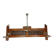 Portemanteau 1900 en métal et bois estampillé Innova, 3 patères