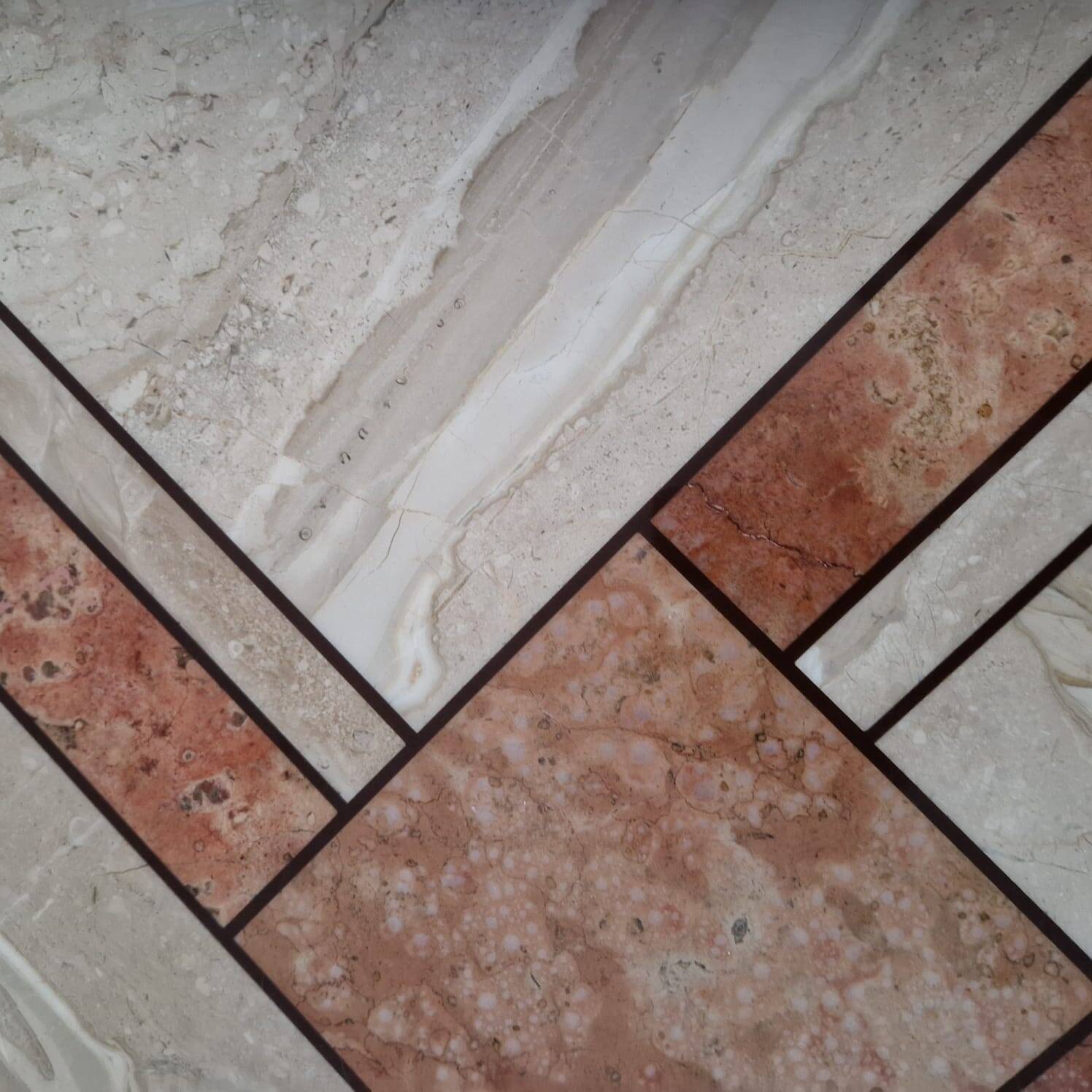 Travertine coffee table