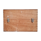 Trunk old wooden trunk with compartmentalized lockers