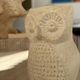 Owl sculpture in stone from the year 1970.